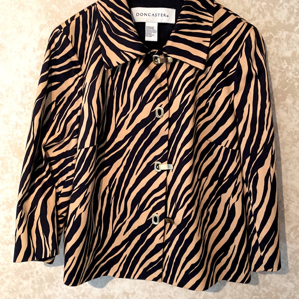 Doncaster size 14/ Animal Print Summer Cotton Jacket/